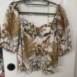 H&M linen top size medium